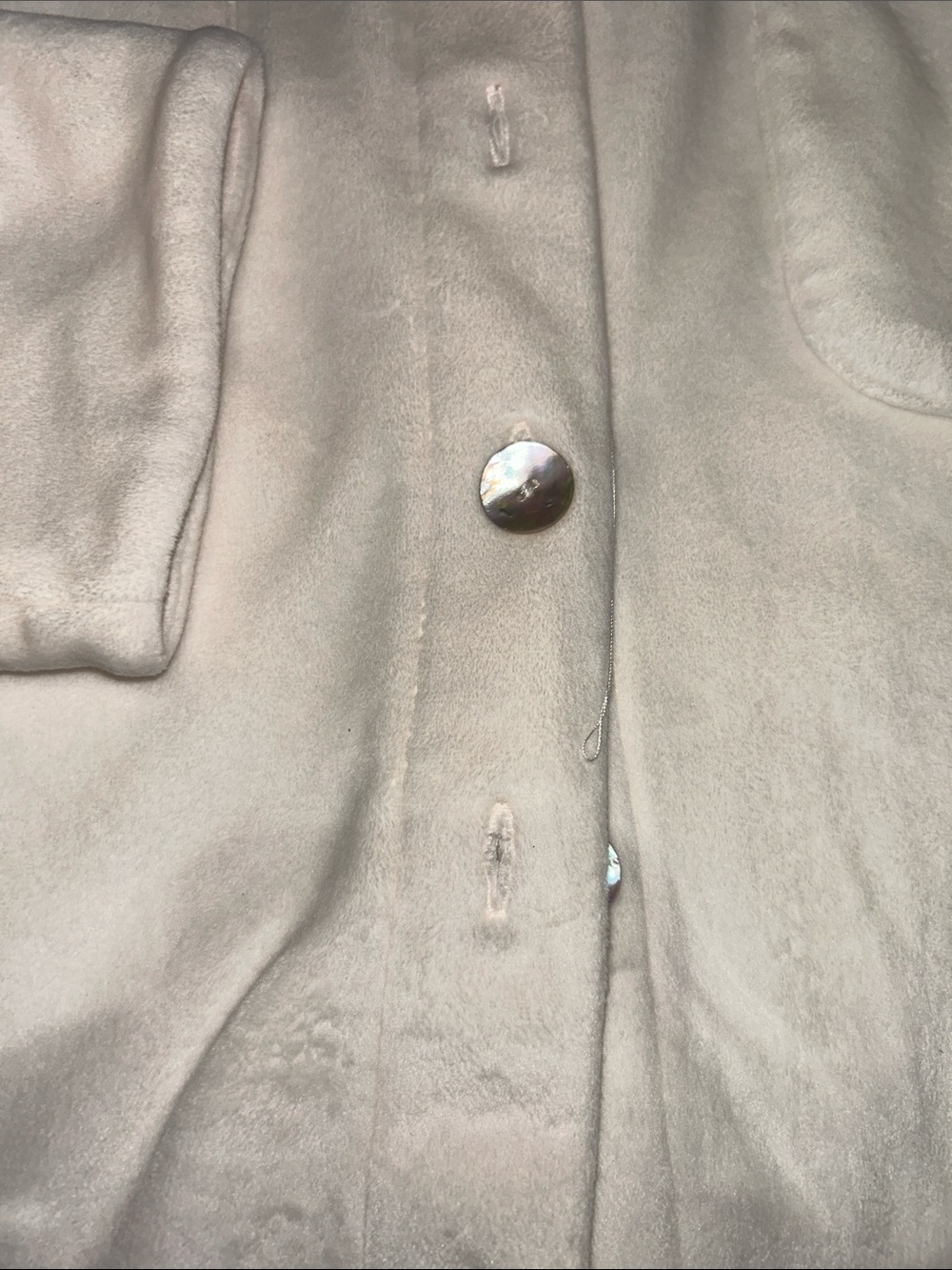 Soft Surroundings Cream Button-Up Shirt Jacket - Picture 5 of 8